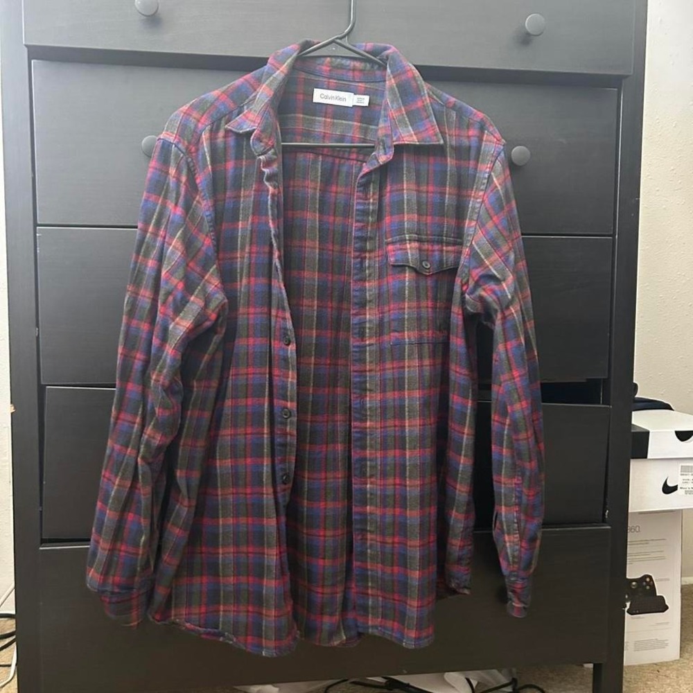 Festive colored Calvin Klein flannel